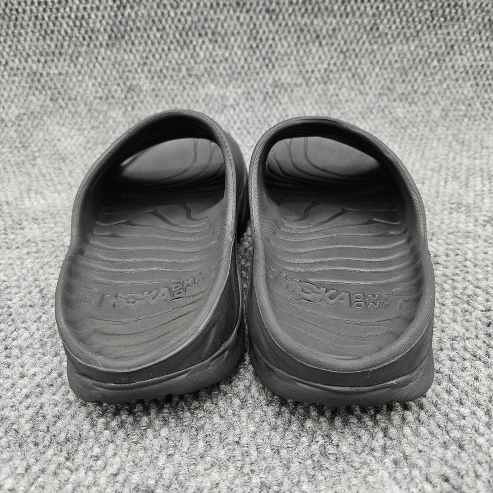 Hoka One One (Mens 8 Womens 10) Black Ora Recovery Slide Slip On Sandals Comfort